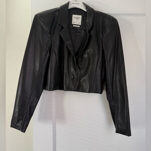 Abercrombie & Fitch Black Leather Blazer